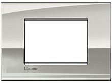 Рамка прямоугольная Legrand BTicino LivingLight 3 мод Паладий  картинка